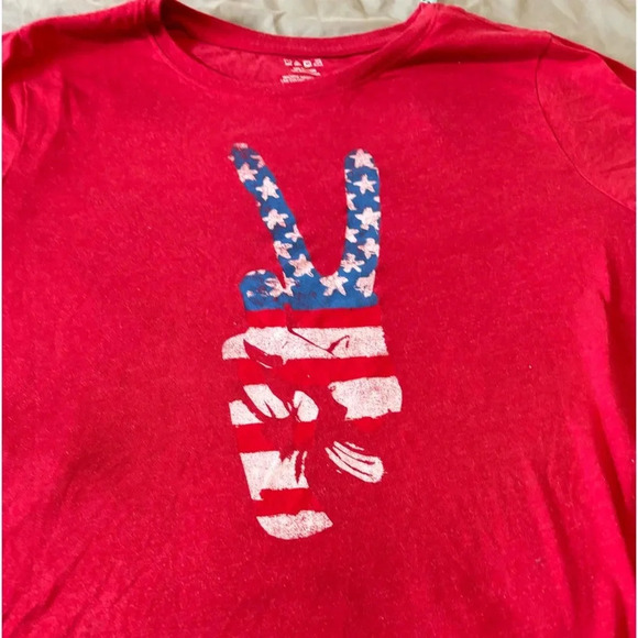Tops - American peace sign sleeveless 2XL